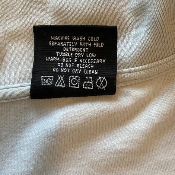 Ralph Lauren Polo Terry Cloth Polo Tee Sz Medium Light Blue/White VTG - Picture 6 of 7